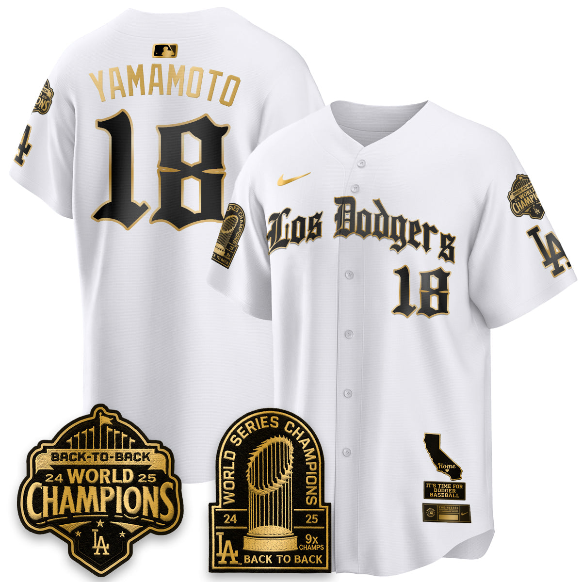LAD World Series Champions Vapor Premier Limited Gothic Edition Jersey - Stitched
