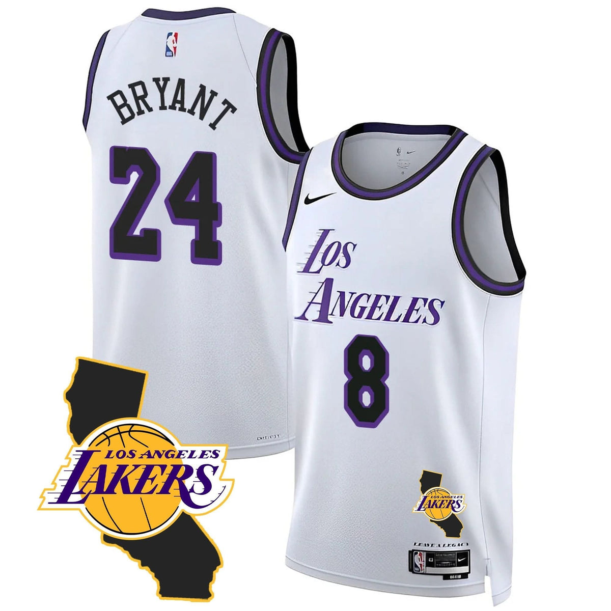 Kobe Bryant Black Mamba Jersey - California Patch - Stitched