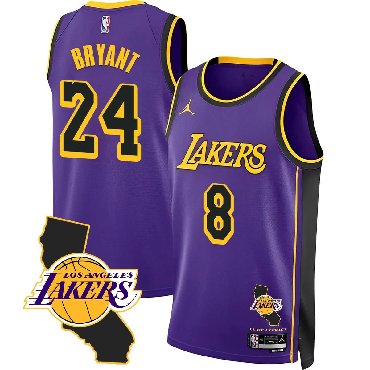 Kobe Bryant Black Mamba Jersey - California Patch - Stitched