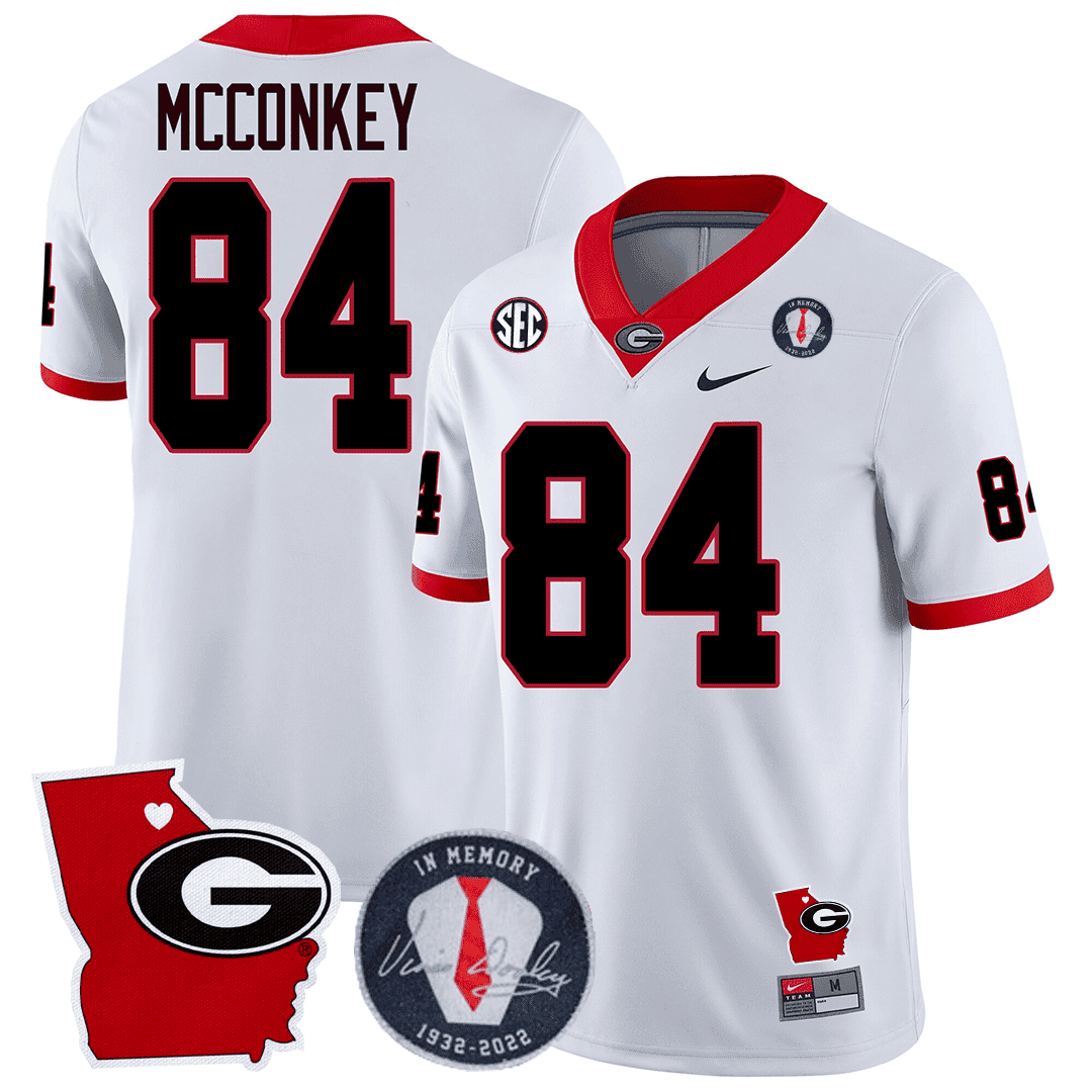 GB 2023 Vince Dooley Patch & Georgia State Map Jersey