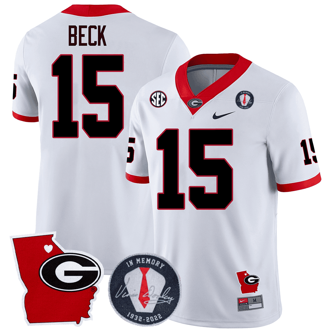 GB 2023 Vince Dooley Patch & Georgia State Map Jersey
