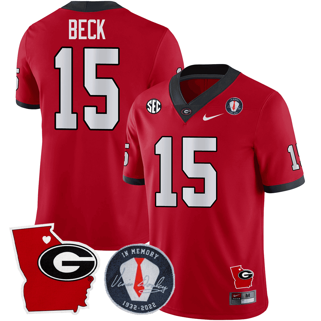 GB 2024 Vince Dooley Patch & Georgia State Map Jersey