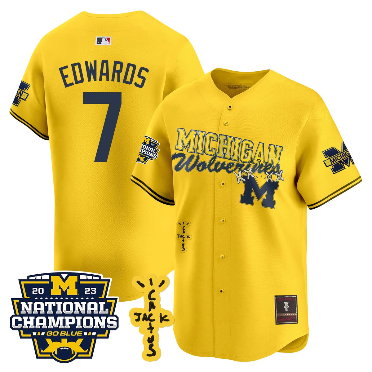 MW Cactus Jack Champions Baseball Jersey - Stitched