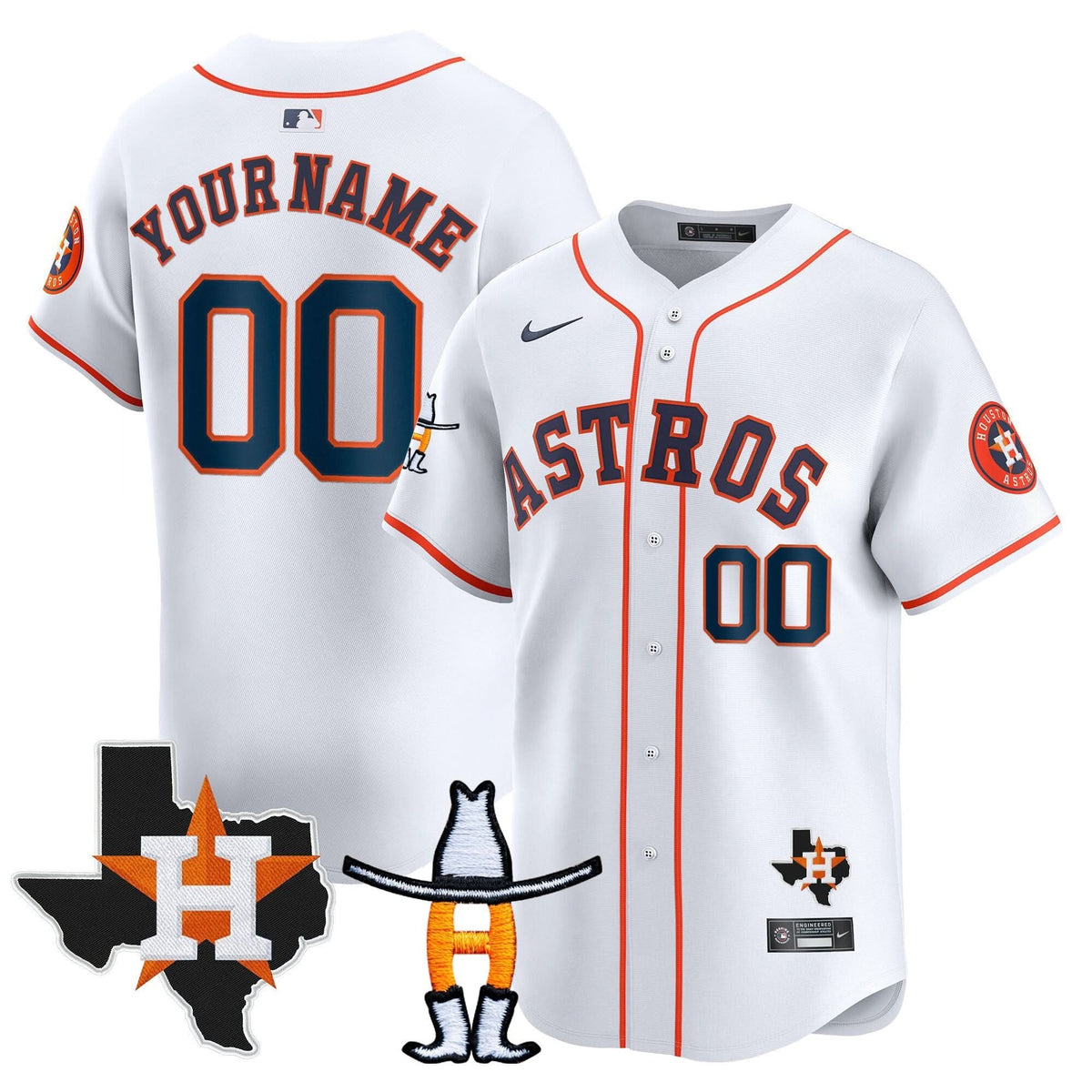 HA Houston Rodeo Patch Vapor Premier Limited Custom Jersey V2 - Stitched