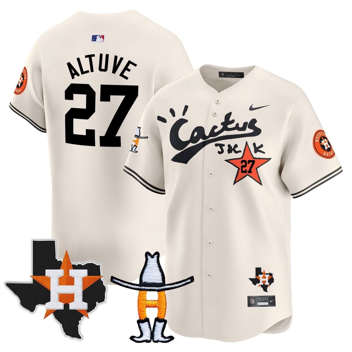 HA Cactus Jack Houston Rodeo Patch Vapor Premier Limited Jersey - Stitched
