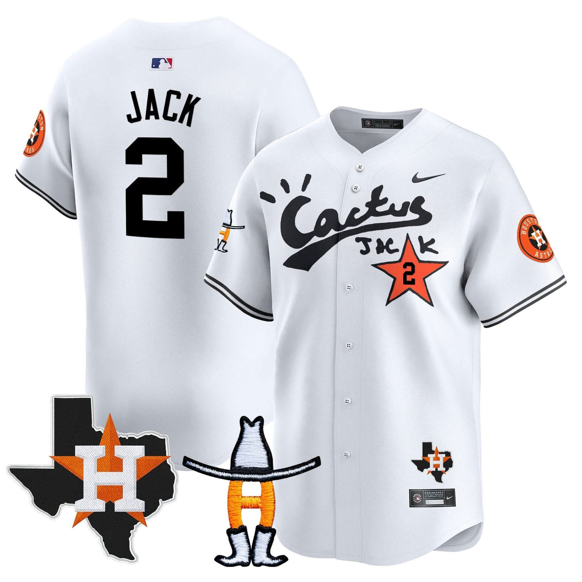 HA Cactus Jack Houston Rodeo Patch Vapor Premier Limited Jersey - Stitched