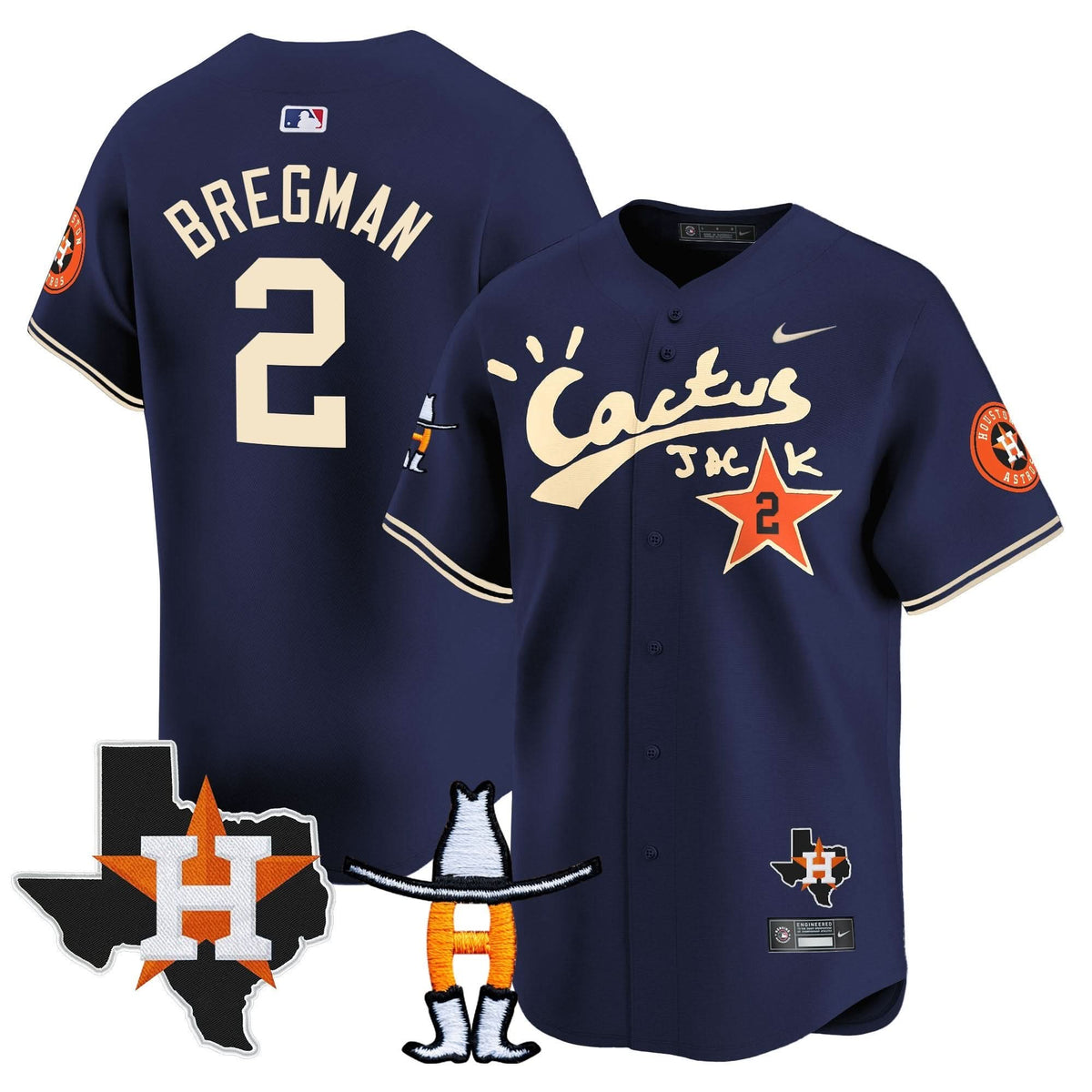 HA Cactus Jack Houston Rodeo Patch Vapor Premier Limited Jersey - Stitched